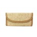 Evening Bag - Straw Like w/ Whipped Trim - Beige - BG-92072BEI